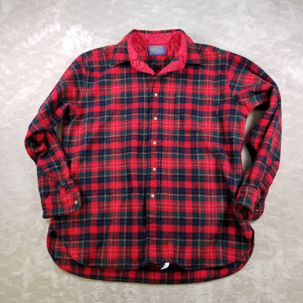 VTG Pendleton Flannel Shirt Men's XL Authentic Christie Tartan Long Sleeve 80s